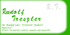 rudolf treszler business card